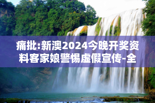 痛批:新澳2024今晚开奖资料客家娘警惕虚假宣传-全面释义、解释与落实