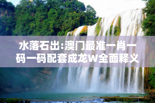 水落石出:澳门最准一肖一码一码配套成龙W全面释义、解释与落实
