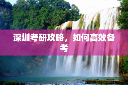 深圳考研攻略，如何高效备考