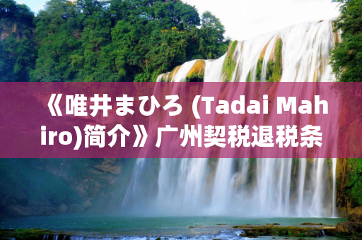 《唯井まひろ (Tadai Mahiro)简介》广州契税退税条件