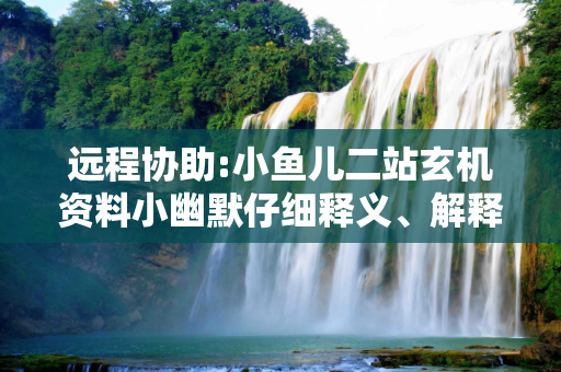 远程协助:小鱼儿二站玄机资料小幽默仔细释义、解释与落实