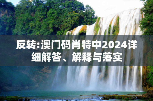 反转:澳门码肖特中2024详细解答、解释与落实