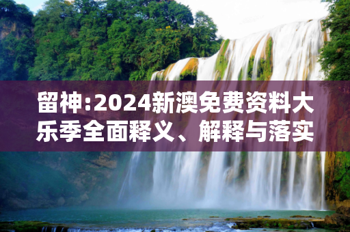 留神:2024新澳免费资料大乐季全面释义、解释与落实