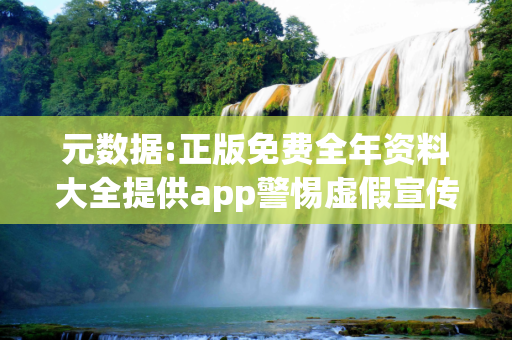 元数据:正版免费全年资料大全提供app警惕虚假宣传-全面释义
