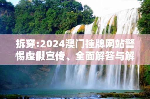 拆穿:2024澳门挂牌网站警惕虚假宣传、全面解答与解释