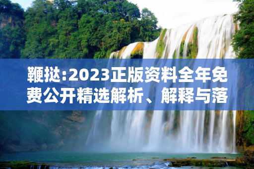 鞭挞:2023正版资料全年免费公开精选解析、解释与落实