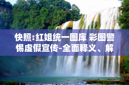 快照:红姐统一图库 彩图警惕虚假宣传-全面释义、解释与落实