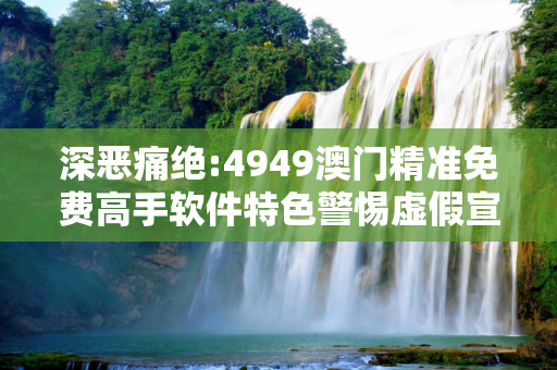 深恶痛绝:4949澳门精准免费高手软件特色警惕虚假宣传、全面解答